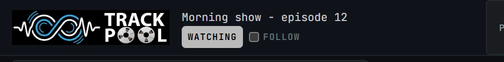 The project bar of a guest: Watching, and the Follow box